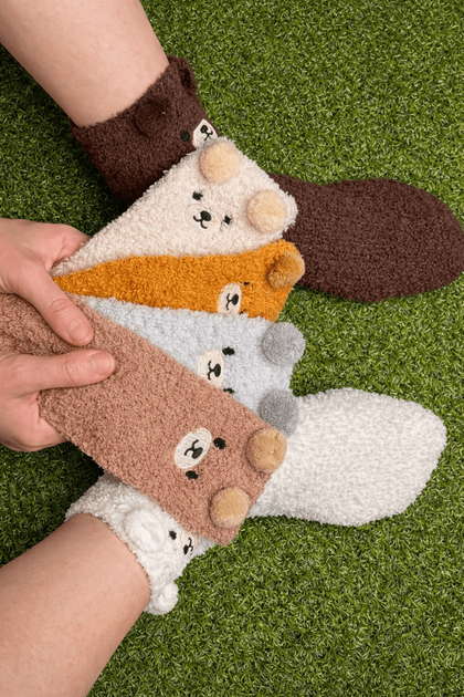 Носки набор 6 пар TeddyBo женские, подарочные, плюшевые, домашние, осень-зима, размер 34-39 - Фото 6 Носки набор 6 пар TeddyBo женские, подарочные, плюшевые, домашние, осень-зима, размер 34-39 - изображение 6