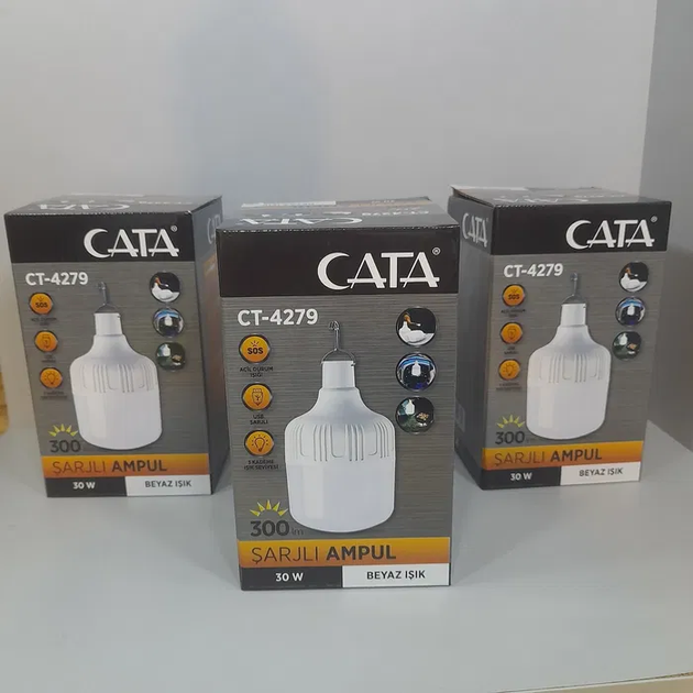 LED Лампа туристична кемпінгова cвітильник акумуляторний ліхтар нічник з підвісом 16х9.4х9.4 см (CATA-CT-4279) - Фото 6 LED Лампа туристична кемпінгова cвітильник акумуляторний ліхтар нічник з підвісом 16х9.4х9.4 см (CATA-CT-4279) - зображення 6