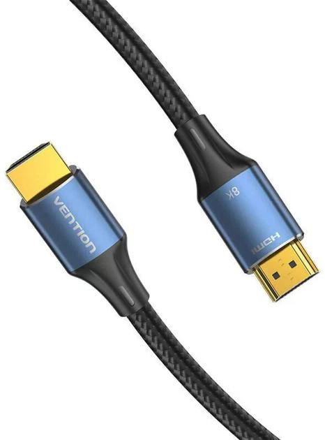 Кабель Vention Cotton Braided HDMI-HDMI v2.1 8K 2 м Blue Aluminum Alloy (ALGLH) - зображення 2