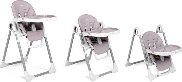 Krzesełko do karmienia Nukido Belo ze stolikiem wrzosowe (5903890611507) - obraz 7