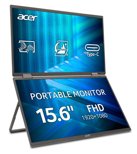 Монiтор 15.6" Dual Portable PD163QTbmiuux (UM.ZP3EE.011) Black Acer (teh0022252) - Фото 1 Монiтор 15.6" Dual Portable PD163QTbmiuux (UM.ZP3EE.011) Black Acer (teh0022252) - зображення 1