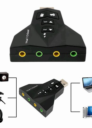 Звуковая карта USB 2.0 DX135 для компьютеров и ноутбуков высокое качество звука для музыкантов и геймеров - изображение 5