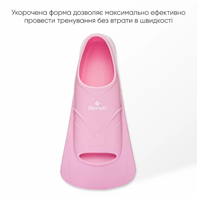 Ласти короткі для тренування в басейні Renvo Bustelo із закритою п'ятою, Рожевий, 34-36 (SF110-05 34-36) - зображення 3