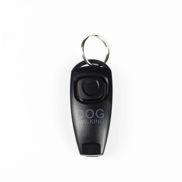 Клікер для дресирування собак та котів Dog Walking CLICKER зі свистком - чорний - Фото 1 Клікер для дресирування собак та котів Dog Walking CLICKER зі свистком - чорний - зображення 1