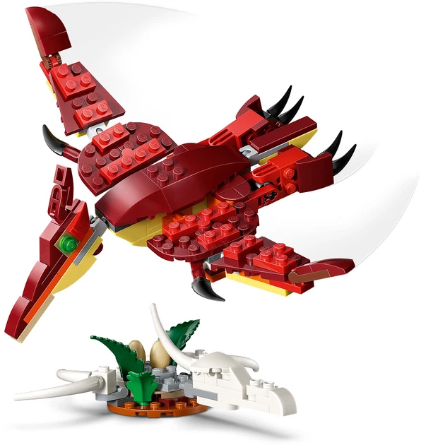 【ギンコ】　レッドスーパーパラレル　三枚セット Конструктор LEGO Creator Свирепый динозавр 283 детали (31379