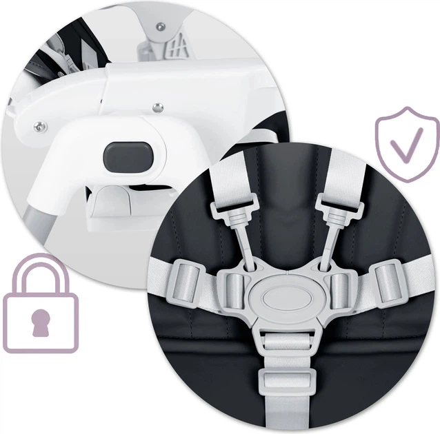 Krzesełko do karmienia Ricokids Tulo czarne (5903890614188) - obraz 4