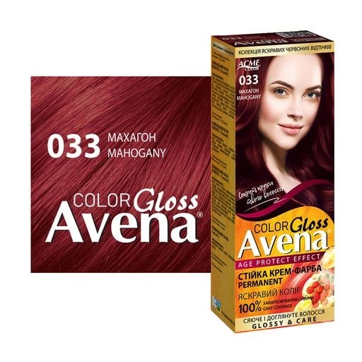 Крем-краска Acme Color Рябина Avena №033 Махагон 138 мл (4820197009282 - Фото 1 Крем-краска Acme Color Рябина Avena №033 Махагон 138 мл (4820197009282 - изображение 1