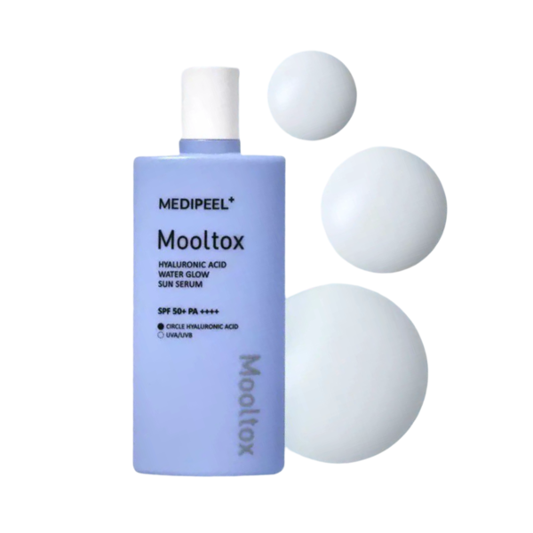 Солнцезащитная сыворотка Medi Peel Mooltox Hyaluronic Acid Water Glow Sun Serum 52 мл срок годности до 17.12.2026 - изображение 3