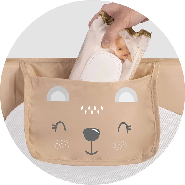 Захисний бар'єр для ліжка Nukido 150 x 42 x 35 см бежевий (5903890609924) - зображення 6