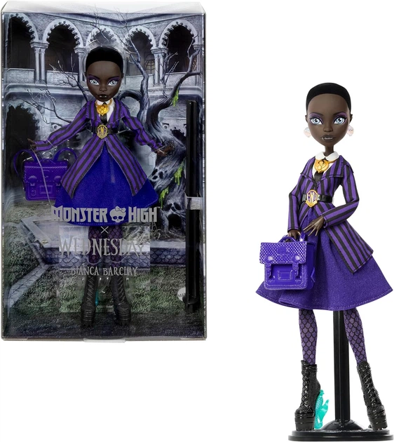 Кукла Монстер Хай Бьянка Барклай Венсдей Monster High Bianca Barclay Wednesday Mattel JDR71 - Фото 1 Кукла Монстер Хай Бьянка Барклай Венсдей Monster High Bianca Barclay Wednesday Mattel JDR71 - изображение 1