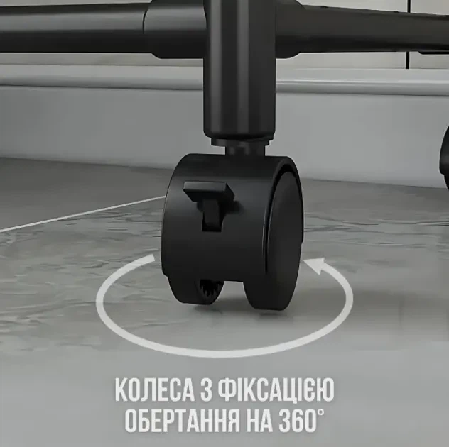 Полка этажерка TVT-02 черная 6 ярусов 170х42х32 см экономия пространства быстрая сборка - изображение 2