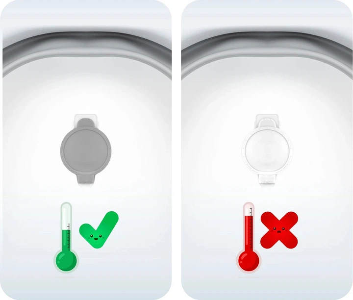 Ванночка складна для дітей Ricokids RK-287 з термометром і вкладкою Біло-сіра (5903890629212) - зображення 2