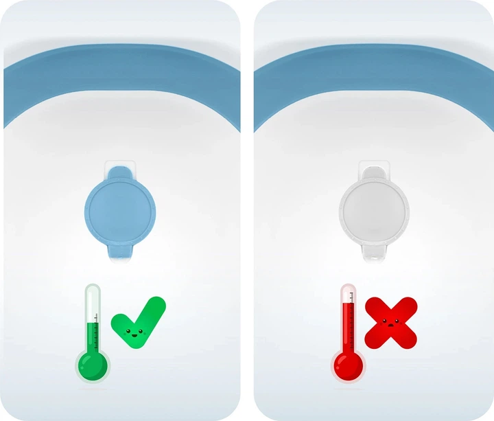 Wanienka dla dzieci Ricokids RK-287 skladana ze stelazem termometrem i wkladka Bialo-niebieska (5903890629229) - obraz 2