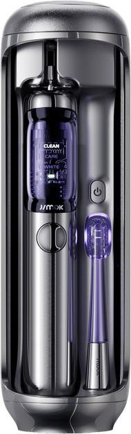 Електрична зубна щітка Jimok J6 Capsule Срібляста + Brush heads + TC - зображення 3