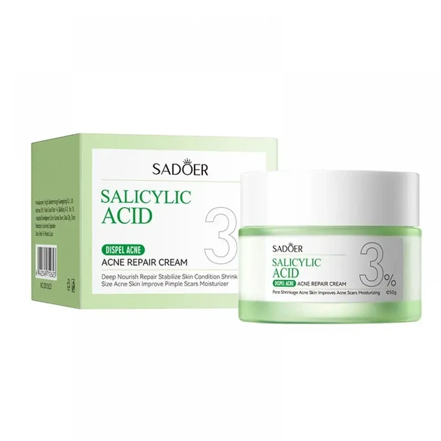 Крем від прищів із саліциловою кислотою Sadoer Salicylic Acid Acne, 50 г - Фото 4 Крем від прищів із саліциловою кислотою Sadoer Salicylic Acid Acne, 50 г - зображення 4