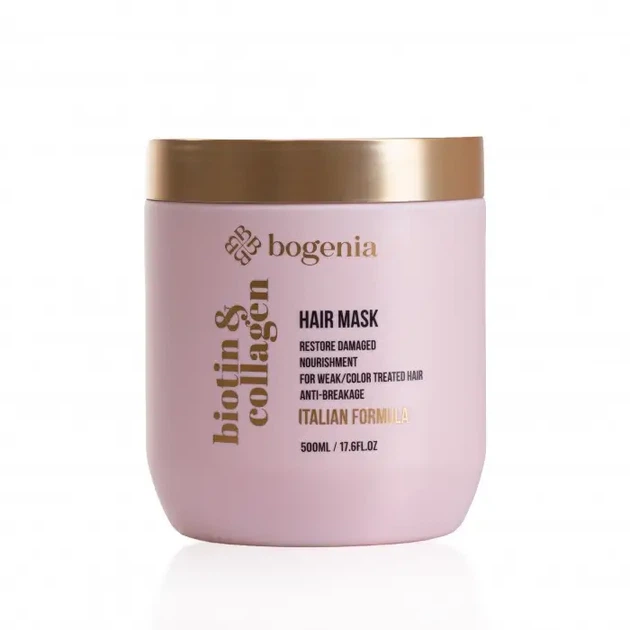Маска для волос Bogenia Biotin & Collagen 450 мл №003 - Фото 1 Маска для волос Bogenia Biotin & Collagen 450 мл №003 - изображение 1