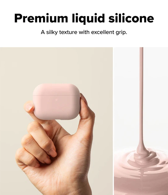 Чехол Ringke Silicone для Apple AirPods Pro 3 Pink Sand (EC119204RS) - Фото 2 Чехол Ringke Silicone для Apple AirPods Pro 3 Pink Sand (EC119204RS) - изображение 2
