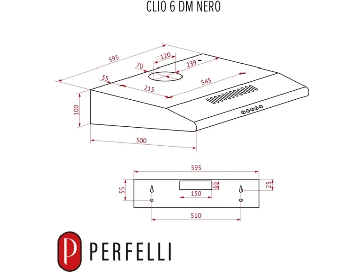 Витяжка Perfelli CLIO 6DM NERO - изображение 7