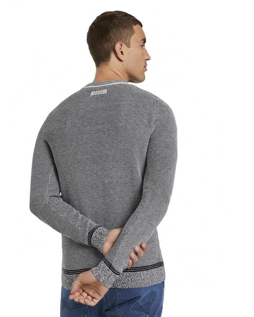 Свитер теплый мужской Tom Tailor 180281 XL Серый (2200004786780) - изображение 2