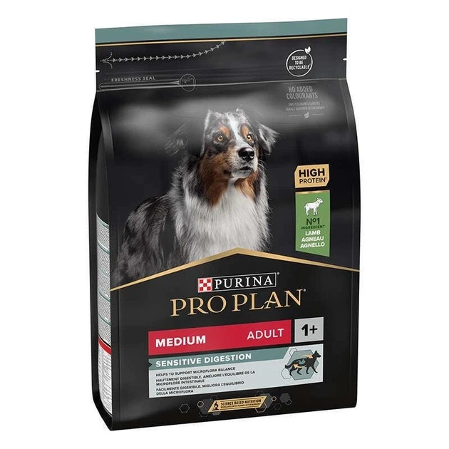 Сухой корм Pro Plan Medium Adult 1+ Sensitive Digestion для собак средних пород, с ягненком 3 кг (7613035214798) - Фото 1 Сухой корм Pro Plan Medium Adult 1+ Sensitive Digestion для собак средних пород, с ягненком 3 кг (7613035214798) - изображение 1