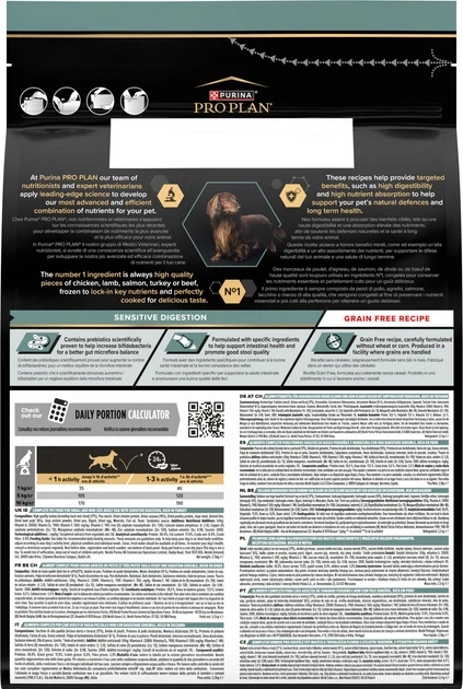 Сухой корм для взрослых собак с чувствительным пищеварением Purina Pro Plan Small&Mini 1+ Sensitive Digestion беззерновой с индейкой 2.5 кг (7613036731324) - изображение 2