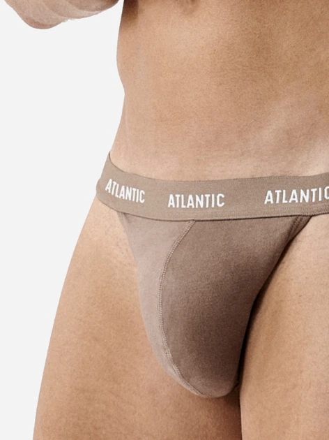 Набор трусов танга мужских хлопковых Atlantic 3MP-1576 NIEC/CAPJ/CZA S 3 шт Синий/Черный/Коричневый (5907086024546) - изображение 4