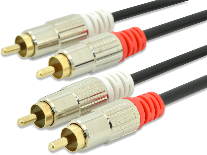 Аудио кабель Digitus Ednet RCA-Mx2 Stereo Cable 1.5 м Black (84590 ...