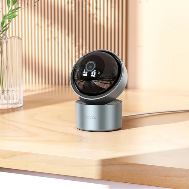 Камера видеонаблюдения с микрофоном HOCO D5 Indoor PTZ 3MP Wi-Fi FHD IP54 - Фото 2 Камера видеонаблюдения с микрофоном HOCO D5 Indoor PTZ 3MP Wi-Fi FHD IP54 - изображение 2