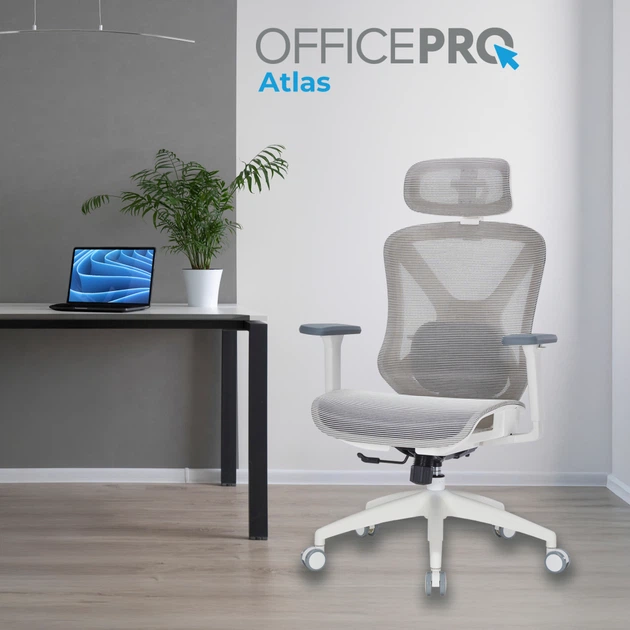 Офісне крісло OfficePro Atlas OC630-W-LG-LG (OC630-W-LG-LG) - зображення 7