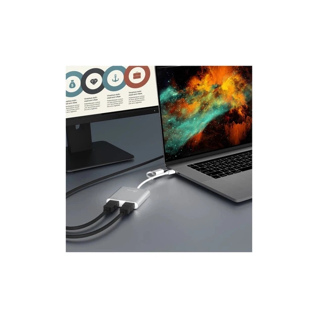 Адаптер USB-C/A to 2xHDMI F dual display J5create (JCA365-N) - Фото 7 Адаптер USB-C/A to 2xHDMI F dual display J5create (JCA365-N) - изображение 7
