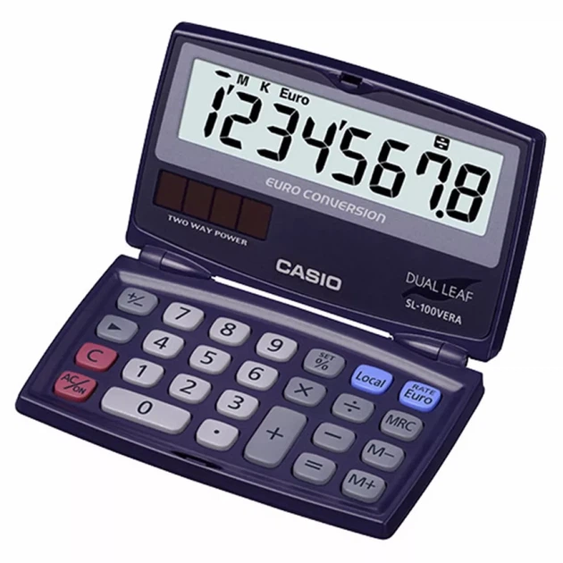 Калькулятор Casio SL-100VERA-WA-E, черный (CALC-CAS-SL-100VERA) - Фото 1 Калькулятор Casio SL-100VERA-WA-E, черный (CALC-CAS-SL-100VERA) - изображение 1