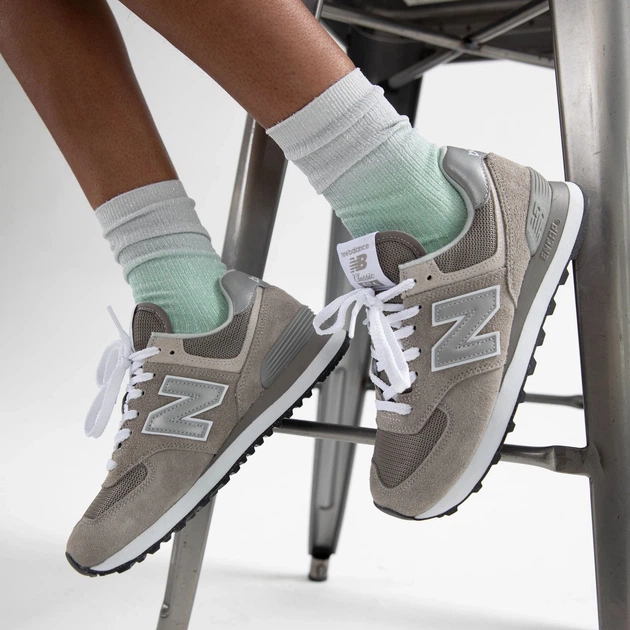 Серые кроссовки New Balance 574 Core 39 (8) 25 см (WL574EVG) - изображение 9