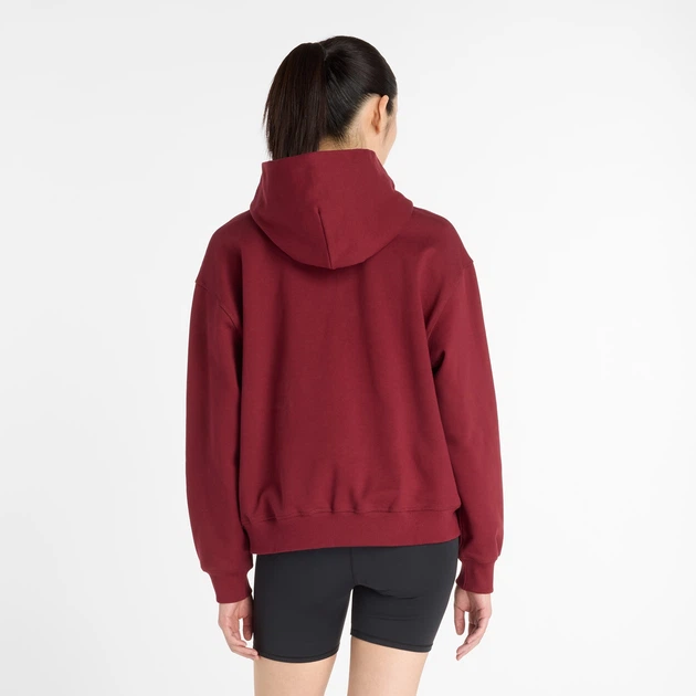 Женское бордовое худи New Balance Athletics French Terry Logo 34 (XS) (WT51501MHB) - изображение 2