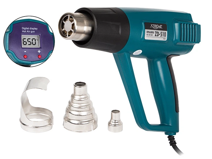 Фен технічний мережевий Xtreme 4516 ZD-510 100-650 градусів 450-1500 Вт LCD (5900804066477) - зображення 2