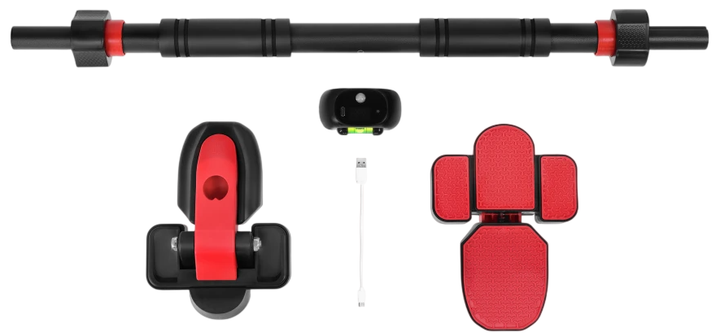 Турнік розсувний HMS DD500 з чотирикратною опорою та лічильником 77-95 см (5908261685262) - зображення 3