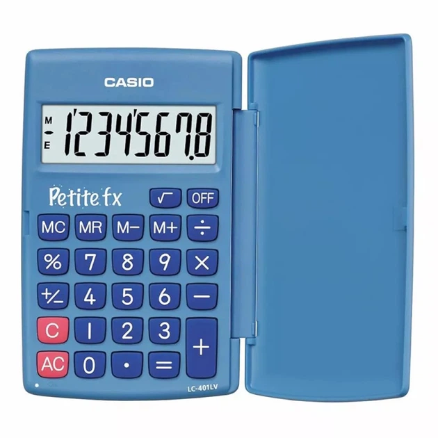 Калькулятор Casio LC-401LV-BU-W-A-EP, голубой (CALC-CAS-LC-401LV-BU) - Фото 1 Калькулятор Casio LC-401LV-BU-W-A-EP, голубой (CALC-CAS-LC-401LV-BU) - изображение 1