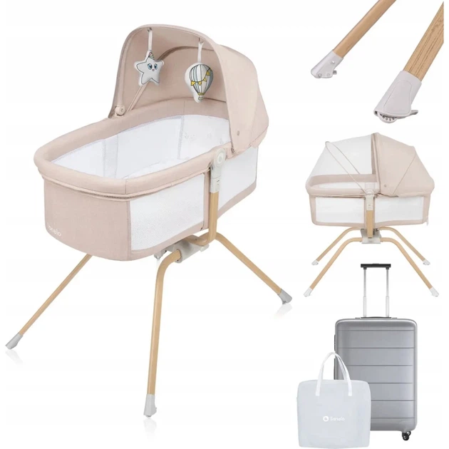 Ліжечко Lionelo приставна Malin Evo BEIGE NATURAL (LO-MALIN EVO BEIGE NATURAL) - зображення 9