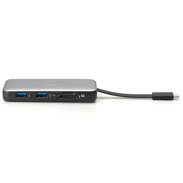 Порт-репликатор Digitus USB-C > HDMI/2xUSB-A/USB-C/SD/MicroSD/RJ54, Travel (DA-70916) - изображение 4