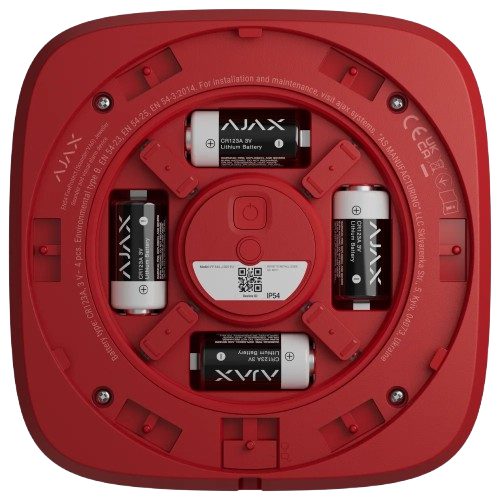 Беспроводной пожарный извещатель Ajax EN54 FireProtect Sounder питание 4хCR123A Красный - Фото 3 Беспроводной пожарный извещатель Ajax EN54 FireProtect Sounder питание 4хCR123A Красный - изображение 3