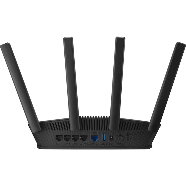 Бездротовий маршрутизатор Asus RT-BE58U V2 Wi-Fi 7 2882 Мбіт/с 1 × WAN/LAN 2.5 Гбіт/с 3 × LAN 1 Гбіт/с Black (90IG0A70-MO9C00) - зображення 2