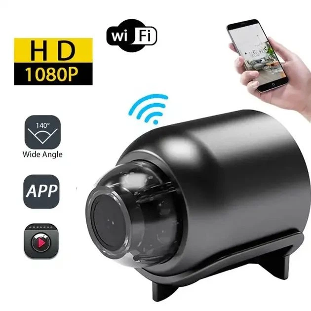 Беспроводная мини Wi-Fi камера видеонаблюдения для дома 1080P, X5 Mini micro SD, с ночной съемкой и датчиком движения - изображение 2