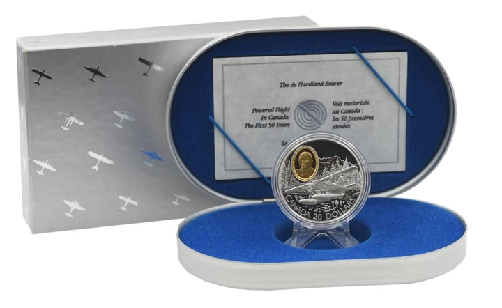 Монета Канада 20 доларів 1991 Срібло Proof Канадська авіація - De Havilland Canada DHC-2 Beaver (Ag 925, 31,1 гр.) - Фото 1 Монета Канада 20 доларів 1991 Срібло Proof Канадська авіація - De Havilland Canada DHC-2 Beaver (Ag 925, 31,1 гр.) - зображення 1