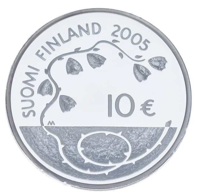 Монета Финляндия 10 евро 2005 Серебро UNC 60 лет мира (Ag 925, 25,5 грамм) - изображение 2