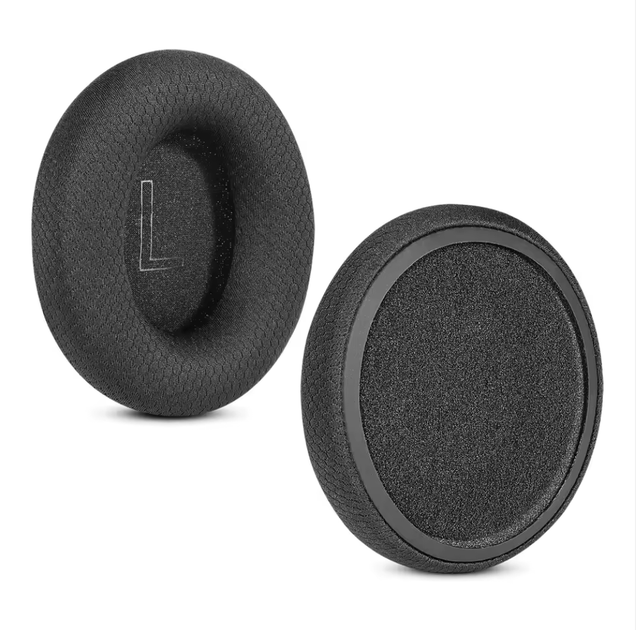 Амбушури тканинні сітчасті для навушників Razer Kraken V4, V4X, V4Pro, Kitty V2 Pro black чорні - зображення 2