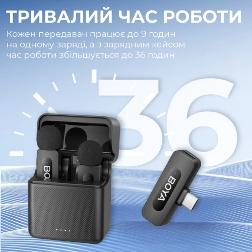 Микрофон Boya BY-V3 combo Type-C/Lightning Black (BY-V3 Combo) Boya BY-V3 Combo 926603 - изображение 10