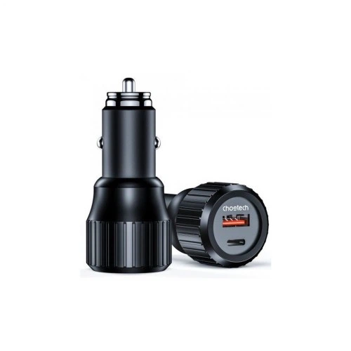 Зарядний пристрій Choetech car USB-A/USB-C 63W QC3.0/PD/PPS black (TC0010-BK) Choetech TC0010-BK 925341 - Фото 2 Зарядний пристрій Choetech car USB-A/USB-C 63W QC3.0/PD/PPS black (TC0010-BK) Choetech TC0010-BK 925341 - зображення 2
