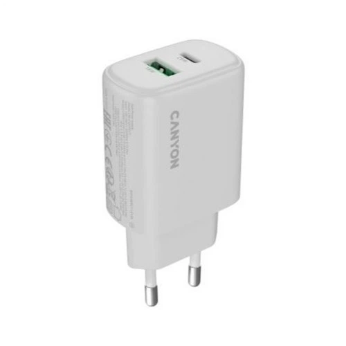 Зарядное устройство Canyon OnCharge 250 25W 1xPD 1xQC EU White (CNE-CHA250-21) CANYON CNE-CHA250-21 925605 - Фото 1 Зарядное устройство Canyon OnCharge 250 25W 1xPD 1xQC EU White (CNE-CHA250-21) CANYON CNE-CHA250-21 925605 - изображение 1