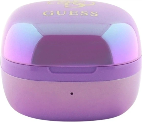 Słuchawki Guess Iridescent 4G Printed Logo Bluetooth 5.3 Bezprzewodowe + Stacja Dokujaca Fioletowe (3666339343224) - obraz 4