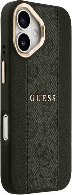 Панель Guess 4G Stripe MagSafe для Apple iPhone 17 Black (3666339520311) - зображення 4