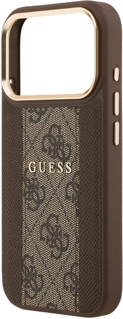 Панель Guess 4G Stripe MagSafe для Apple iPhone 17 Pro Bronze (3666339520496) - зображення 5